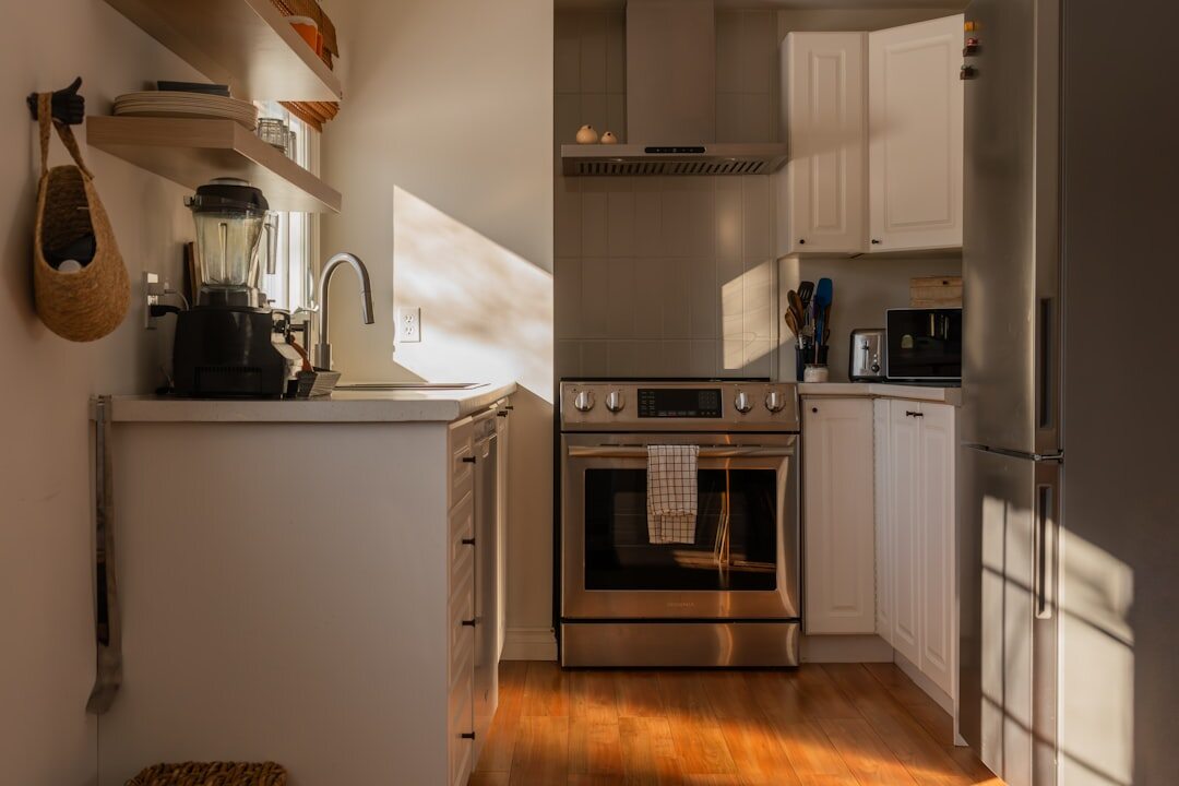 chef cooking in small kitchen